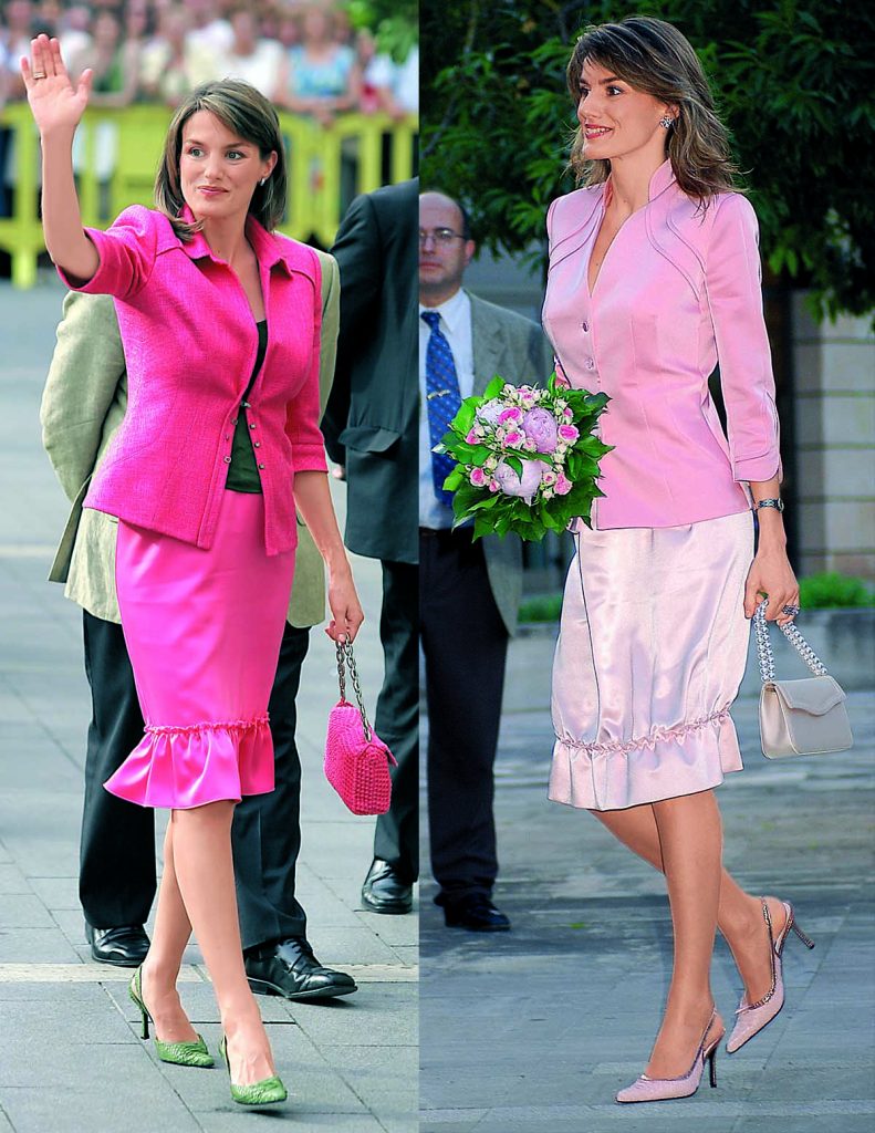 La reina Letizia estrena la falda rosa más romántica