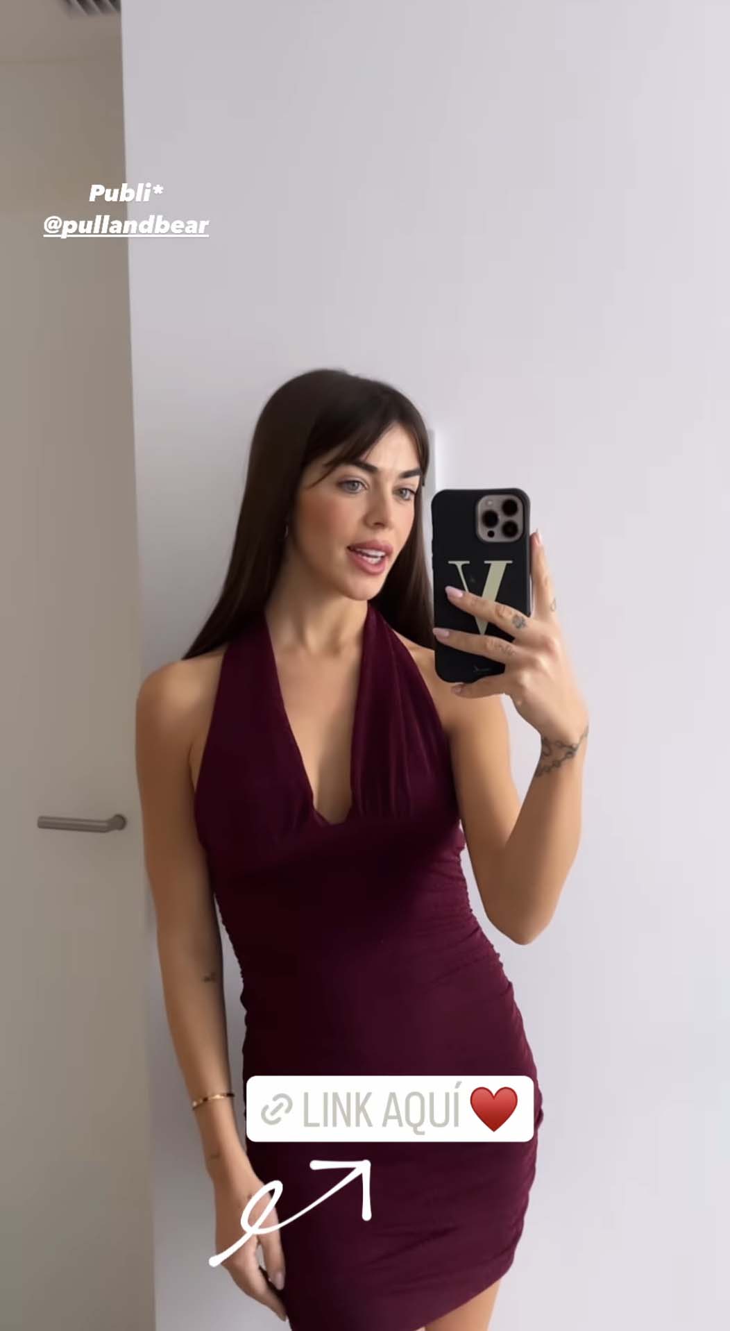 Vestido morado sales pull and bear