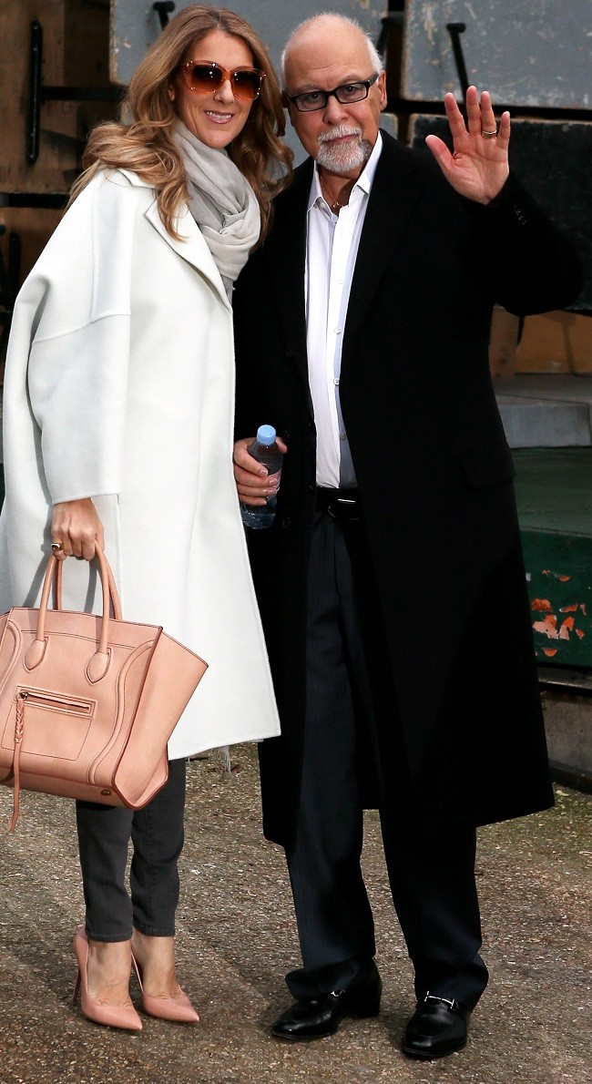Singer Celine Dion and her husband Rene Angelil in Paris, in november 27th 2012