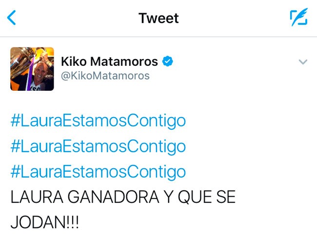 Kiko Matamoros aprovecha las redes sociales para apoyar a su hija. 