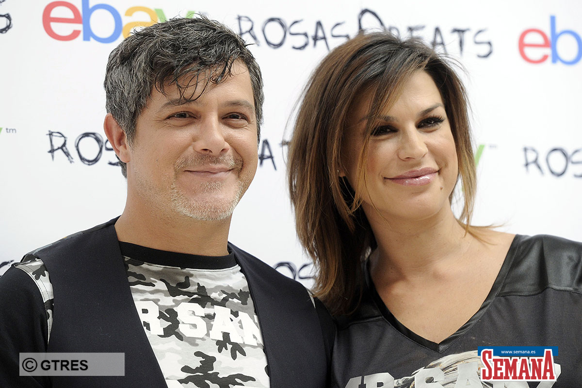 Singer Alejandro Sanz and Raquel Perera during the presentation of the collection of Roses Fashion & Beats.